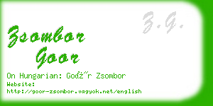 zsombor goor business card